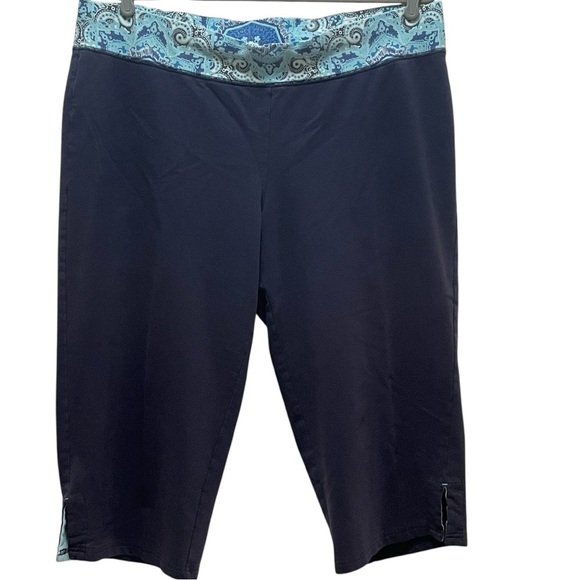 made for life Pants - Made for Life French terry Capri pants size XL pull on printed waistband